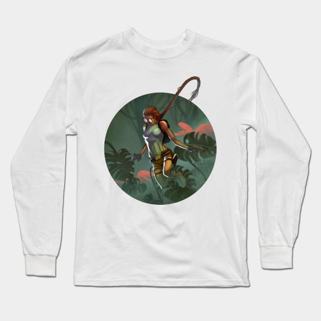 Tomb Raider Long Sleeve T-Shirt by tattts